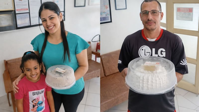 ENTREGA DO BOLO DE ANIVERSARIO MES DE JULHO E AGOSTO