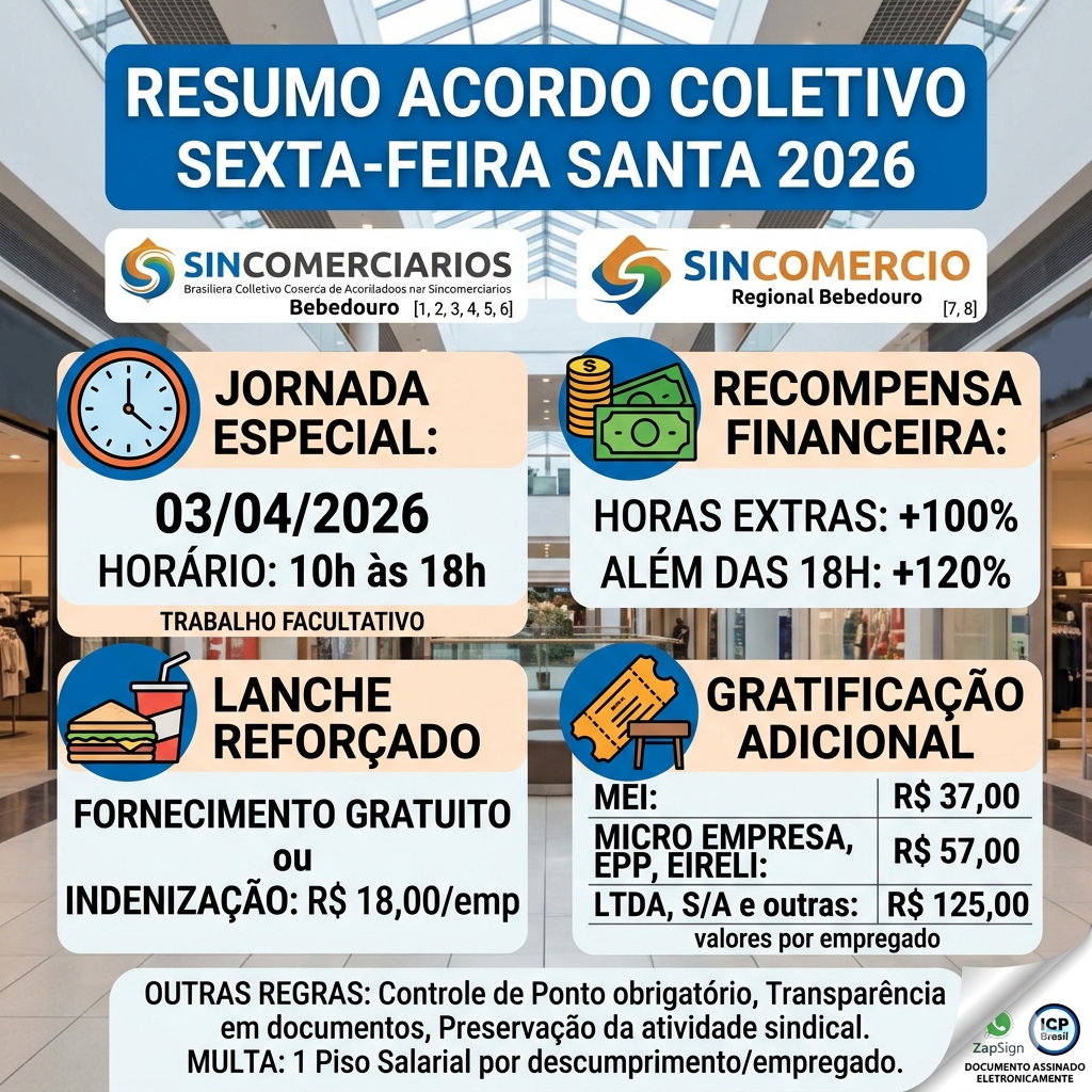 Resumo do Acordo Coletivo - Semana Santa 2026
