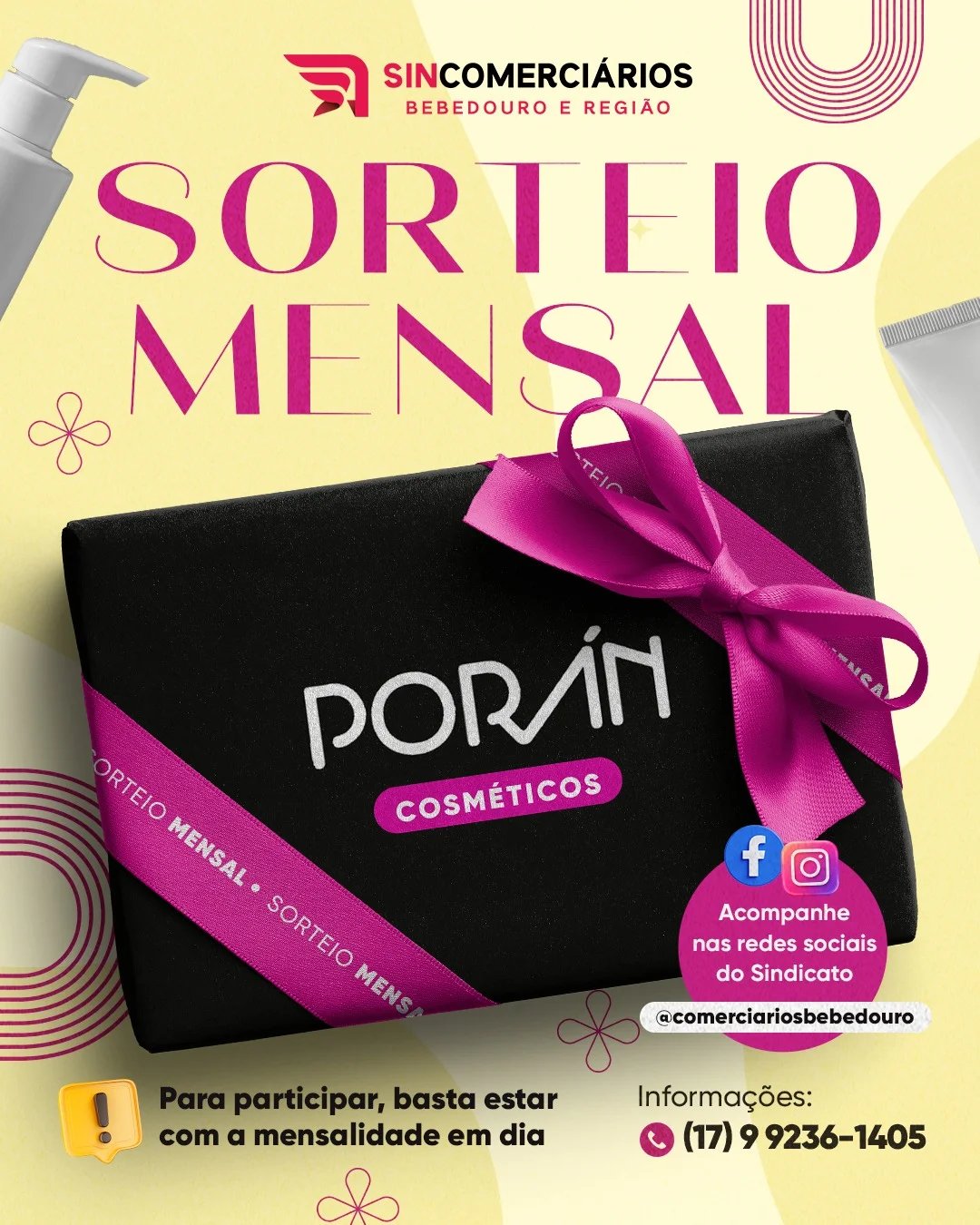 Sorteio Mensal – Kit de Cosméticos